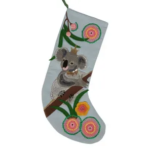 Koala Embroidered Stocking by Florabelle Living, a Christmas for sale on Style Sourcebook