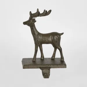 Deer Stocking Holder Brown by Florabelle Living, a Christmas for sale on Style Sourcebook