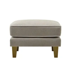 Bondi Hamptons Ottoman Natural W/White Piping by Florabelle Living, a Stools for sale on Style Sourcebook