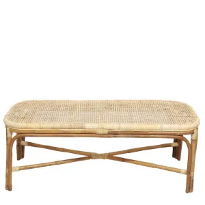 Maya Rattan Bench Natural by Florabelle Living, a Stools for sale on Style Sourcebook