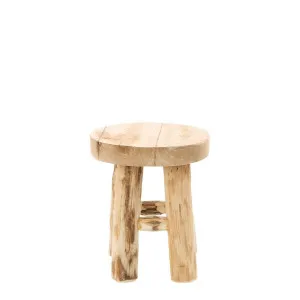 Stool Teak Natural by Florabelle Living, a Stools for sale on Style Sourcebook