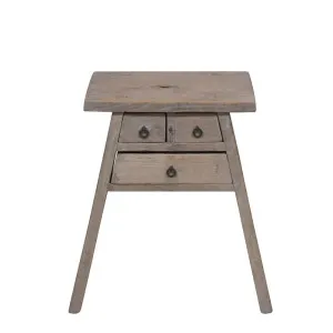 Shanxi Elm 120 Year Antique Wooden Stool With Drawers No. 4 by Florabelle Living, a Stools for sale on Style Sourcebook