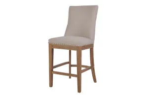 Oakwood Bar Stool Natural Beige by Florabelle Living, a Stools for sale on Style Sourcebook