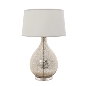 Brompton Table Lamp With Linen Shade Silver by Florabelle Living, a Table & Bedside Lamps for sale on Style Sourcebook