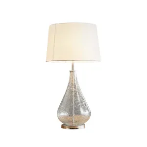 Lustre Teardrop Table - Clear - Stone Effect Glass Teardrop Table Lamp by Florabelle Living, a Table & Bedside Lamps for sale on Style Sourcebook