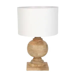 Coach Table Lamp Natural With White Shade by Florabelle Living, a Table & Bedside Lamps for sale on Style Sourcebook