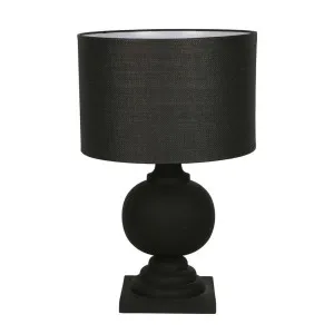Coach Table Lamp Black With Black Shade by Florabelle Living, a Table & Bedside Lamps for sale on Style Sourcebook