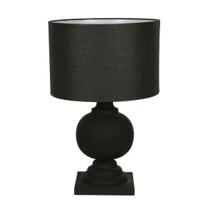 Coach - Black - Turned Wood Ball Balustrade Table Lamp by Florabelle Living, a Table & Bedside Lamps for sale on Style Sourcebook