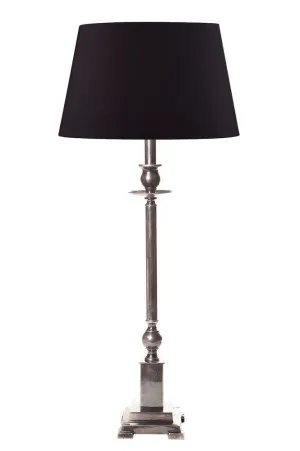 Canterbury Table Lamp Base Antique Silver by Florabelle Living, a Table & Bedside Lamps for sale on Style Sourcebook