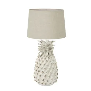 Pineapple Ceramic Table Lamp Base White by Florabelle Living, a Table & Bedside Lamps for sale on Style Sourcebook