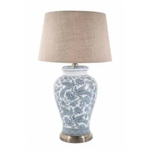Aviary Ceramic Table Lamp Base Blue And White by Florabelle Living, a Table & Bedside Lamps for sale on Style Sourcebook