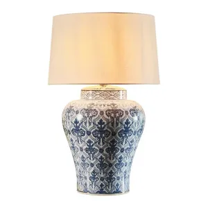 Churchill Ceramic Table Lamp Base Blue And White by Florabelle Living, a Table & Bedside Lamps for sale on Style Sourcebook