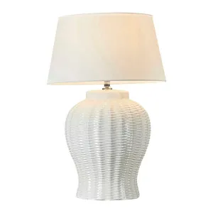 Drawbridge Ceramic Table Lamp Base White by Florabelle Living, a Table & Bedside Lamps for sale on Style Sourcebook