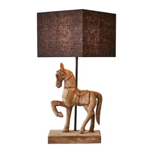 Clyde Table Lamp Base Dark Natural by Florabelle Living, a Table & Bedside Lamps for sale on Style Sourcebook