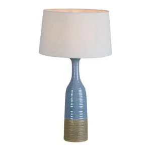 Potters Table Lamp Base Small Blue And Brown by Florabelle Living, a Table & Bedside Lamps for sale on Style Sourcebook