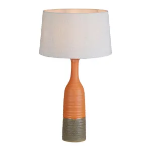 Potters Table Lamp Base Small Orange And Brown by Florabelle Living, a Table & Bedside Lamps for sale on Style Sourcebook