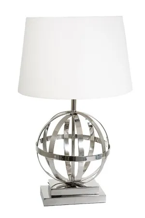 Da Vinci Table Lamp Base Shiny Nickel by Florabelle Living, a Table & Bedside Lamps for sale on Style Sourcebook