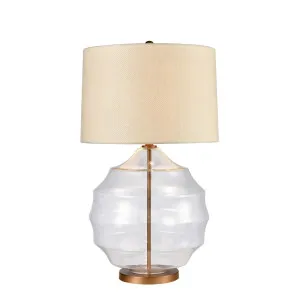 Victoria Glass Lamp W/ Ivory Shade by Florabelle Living, a Table & Bedside Lamps for sale on Style Sourcebook