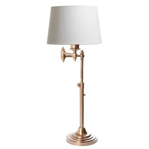 Macleay Swing Arm Table Lamp Base Antique Brass by Florabelle Living, a Table & Bedside Lamps for sale on Style Sourcebook