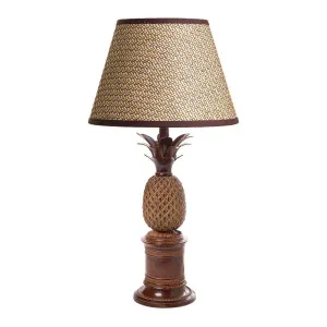 Bermuda Pineapple Table Lamp Base Brown by Florabelle Living, a Table & Bedside Lamps for sale on Style Sourcebook