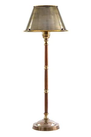 Delaware Table Lamp Antique Brass And Dar Wood by Florabelle Living, a Table & Bedside Lamps for sale on Style Sourcebook