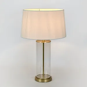 Iris Glass Table Lamp Base Aged Brass by Florabelle Living, a Table & Bedside Lamps for sale on Style Sourcebook
