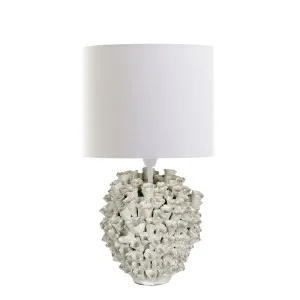 Londolozi Ceramic Table Lamp With Linen Shade Cream by Florabelle Living, a Table & Bedside Lamps for sale on Style Sourcebook