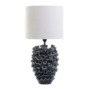 Londolozi Ceramic Table Lamp Blue With Linen Shade by Florabelle Living, a Table & Bedside Lamps for sale on Style Sourcebook
