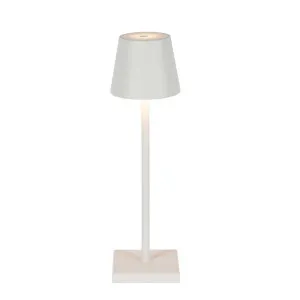 Lorenzo Rechargeable Touch Dimming Table Lamp White by Florabelle Living, a Table & Bedside Lamps for sale on Style Sourcebook