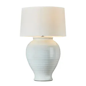 Montauk Ceramic Table Lamp Base White by Florabelle Living, a Table & Bedside Lamps for sale on Style Sourcebook