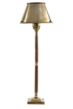 Nantucket Table Lamp Antique Brass And Dark Wood by Florabelle Living, a Table & Bedside Lamps for sale on Style Sourcebook