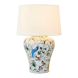 Raffles Bird Ceramic Table Lamp Base White by Florabelle Living, a Table & Bedside Lamps for sale on Style Sourcebook
