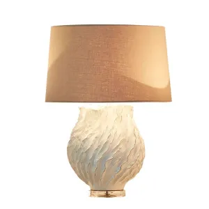Sandy Bay Ceramic Table Lamp Base Cream by Florabelle Living, a Table & Bedside Lamps for sale on Style Sourcebook