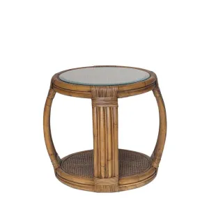 Cayman Rattan Hamptons Side Table Natural by Florabelle Living, a Coffee Table for sale on Style Sourcebook