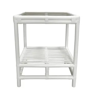 Havana Rattan Side Table White by Florabelle Living, a Coffee Table for sale on Style Sourcebook