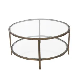 Palladium Brass Iron & Glass Coffee Table by Florabelle Living, a Coffee Table for sale on Style Sourcebook