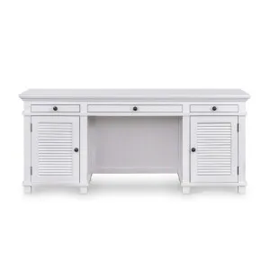 West Beach Hamptons Desk White W/ Shutter Doors by Florabelle Living, a Coffee Table for sale on Style Sourcebook