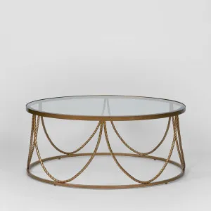 Palais Round Coffee Table Gold by Florabelle Living, a Coffee Table for sale on Style Sourcebook