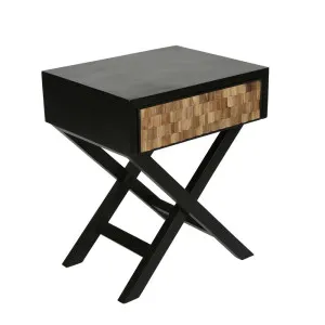 Toga Bedside Table Black by Florabelle Living, a Coffee Table for sale on Style Sourcebook