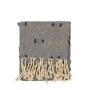 Tuff Tea Towel-Loose With Fringe Dark Slate by Florabelle Living, a Tea Towels for sale on Style Sourcebook