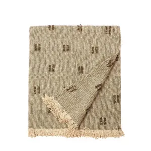 Tuft Style Throw Burnt Olive by Florabelle Living, a Throws for sale on Style Sourcebook