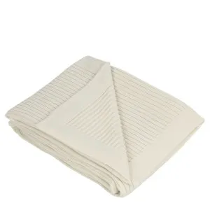 Corby Wool Throw Cream 130X230Cm by Florabelle Living, a Throws for sale on Style Sourcebook