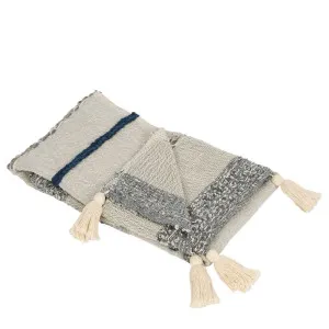 Oslo Cotton Throw Blue 130X170Cm by Florabelle Living, a Throws for sale on Style Sourcebook