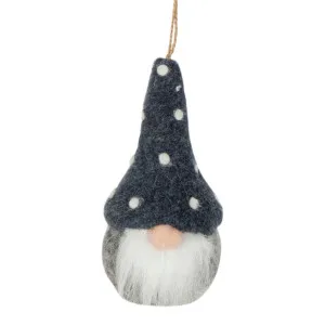 Kikka Gnome Hanging Ornament Blue & Grey by Florabelle Living, a Christmas for sale on Style Sourcebook