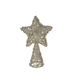 Antares Beaded Wire Tree Topper Small Silver by Florabelle Living, a Christmas for sale on Style Sourcebook