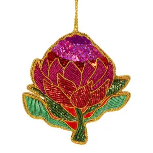 Waratah Sequin Tree Decoration by Florabelle Living, a Christmas for sale on Style Sourcebook