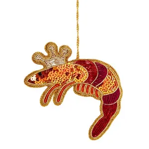 King Prawn Sequin Tree Decoration by Florabelle Living, a Christmas for sale on Style Sourcebook