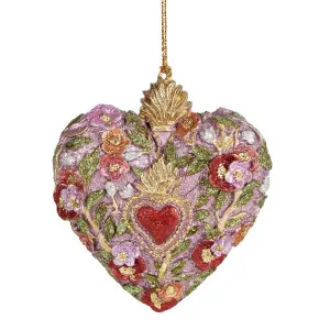 Floralbloom Hanging Heart Tree Ornament Pink by Florabelle Living, a Christmas for sale on Style Sourcebook