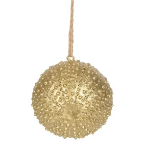 Reef Sea Urchin Hanging Tree Decoration Gold by Florabelle Living, a Christmas for sale on Style Sourcebook