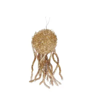 Fuzzy Tassel Hanging Tree Decoration Gold by Florabelle Living, a Christmas for sale on Style Sourcebook